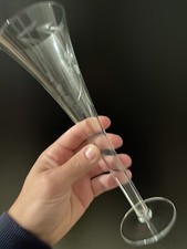 6x Flûte à Champagne Ancien Cristal Taillé Muguet Verre Soufflé Neuf Stock 1930