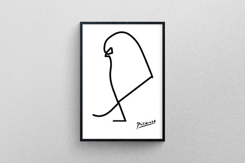 Disegno linea pollo picasso - linea, di