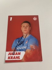 Biglietto autografo di Julian Krahl 1.FC Kaiserslautern 2025/2026 25/26