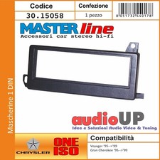 MASCHERINA AUTORADIO 1 DIN CHRYSLER VOYAGER DAL 1995 AL 1999 RADIO UN DIN.