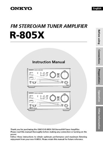 Onkyo integra 805x - onkyo,