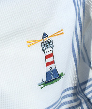 2X Asciugamani Da Cucina Leuchtturm Kracht Ricamati Mare Costa Ostsee Nord