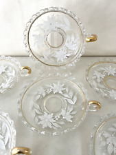 SVENDO TUTTO Set piatti da 6 , Misura Dessert Brev Decorati a mano-Diam. cm 15,5