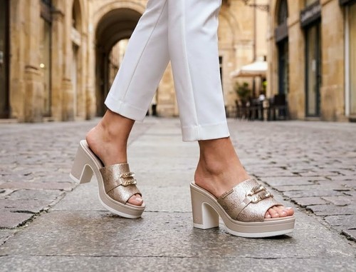 Ciabatte donna platino gian - ciabatte,