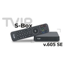 TVIP S-Box v.605 SE 4K UHD Linux Ricevitore IP Dual WiFi LAN BT HDMI USB Nero