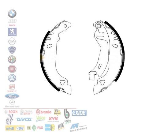 Kit ganasce freno fiat punto - kit,