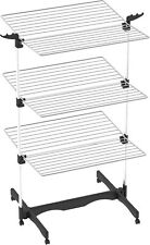 Stendino Stendibiancheria Verticale a 3 piani in acciaio 40 metri, mod. VERTICAL