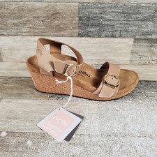 Sandali con zeppa Papillio by Birkenstock Soley donna 8 stretti pelle sandcastle