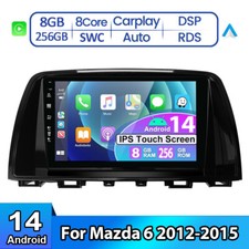 Autoradio 9" 8G+256G per Mazda 6 2012-2015 Android 14 GPS Navi WIFI IPS CarPlay
