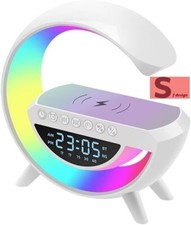 lampada da tavolo led atmosfera sveglia cassa bluetooth caricatore wireless