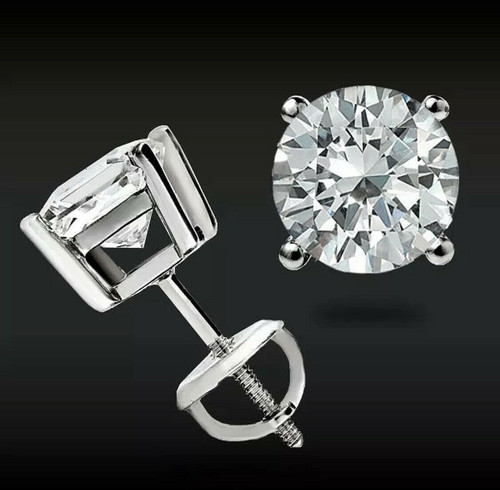 Orecchini perno moissanite - perno,