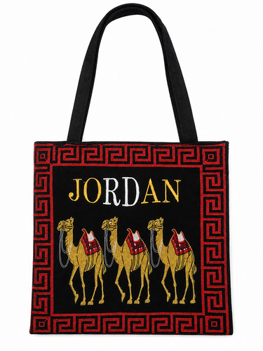 Borsa tote giordana nera rossa