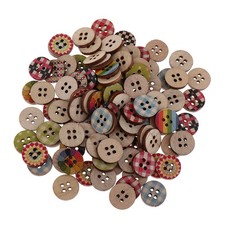 100pcs 4 fori stampati bottoni