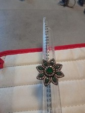 ANELLO DONNA IN ARGENTO 925  smeraldi e zaffiri bianchi 