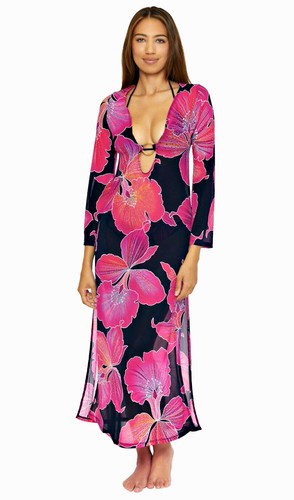 Maxi abito copricostume trina - copricostume,