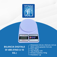BILANCIA ELETTRONICA DIGITALE DA CUCINA DA 1GR A 10KG TASTO TARA CON DISPLAY LCD