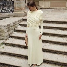 Abito Lungo Elegante Albicocca