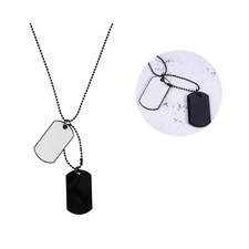 Double Plates Pendant Necklace