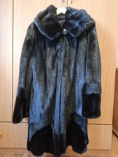 Cappotto donna visone nero 42
