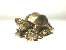 Soprammobile tartaruga colore oro piccolo in legno arredamento casa giardino ita