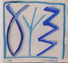 RICCARDO LICATA: Raro Acquerello su Carta, Firmato, Datato, Archiviato. STUPENDO