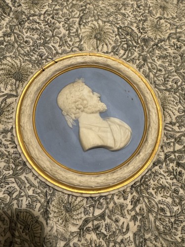 Antique jasperware roundel - antique,