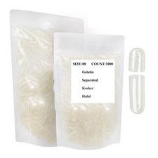 Capsule vuote taglia 00 numero 1000 gelatina separata trasparente per riempimento fai da te