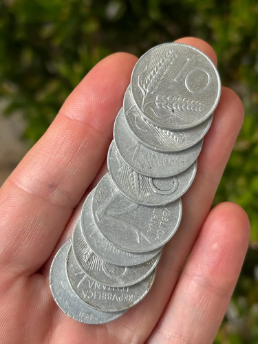 Vintage monete lire - vintage,