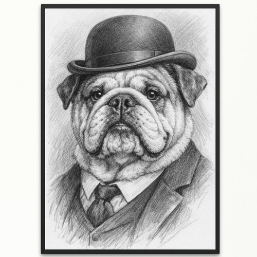 English bulldog wall - english,