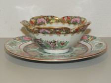 CIOTOLA + PIATTO PORCELLANA CANTON CINESE