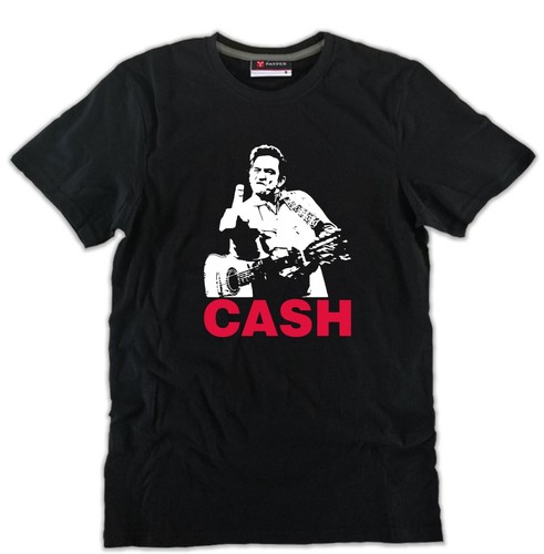 Shirt johnny cash nera - t-shirt,