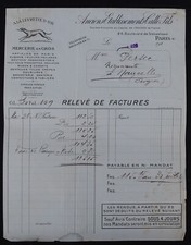 Fattura PARIGI 1928 Mercerie A