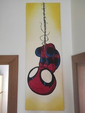 quadro Spiderman kibi,120x40x1, tecniche miste