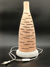 ARTIGIANATO PUGLIESE LAMPADA DA TAVOLO COTTO E TUFO ( 1 )