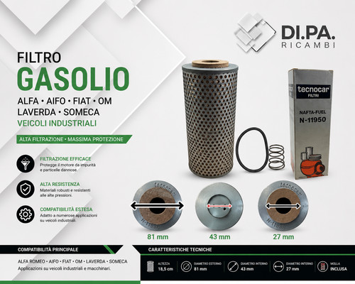 Filtro carburante gasolio - carburante,