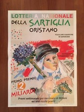 POSTER MANIFESTO,LOTTERIA NAZIONALE,DELLA SARTIGLIA ORISTANO SARDEGNA IPPICA "94