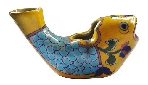 Mano decorativi blu ceramica - mano,