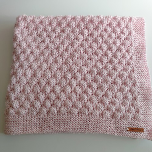 Coperta neonato rosa - , lavorata