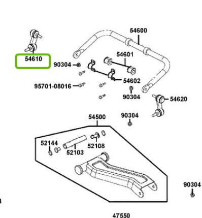 Snodo barra stabilizzatrice - snodo,