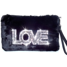 Borsa Pochette eco pelliccia +