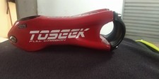 attacco manubrio stem carbon mtb/road 100mm rosso toseek