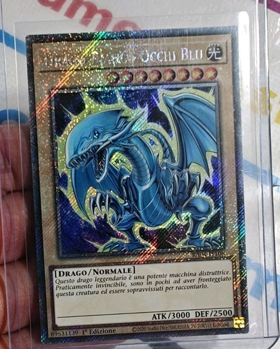 Drago bianco occhi blu - drago,