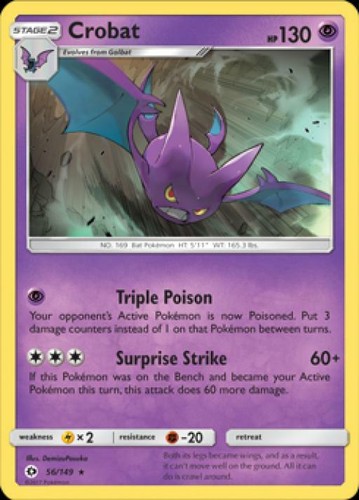 Crobat raro - 2x, (sm01-056)