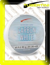 Monofilo Fluorocarbon Tubertini Carbon White 50 mt