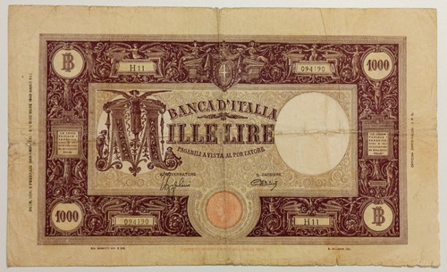 1000 lire 1943 bb - 1000,