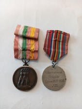 2 Medaglie Brigate Internazionali Guerra Di Spagna Repubblicani PCI Reggio Volon