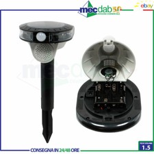 Dissuasore Volatili Energia Solare Spaventa Piccioni e Gabbiani Con Luce e Suoni