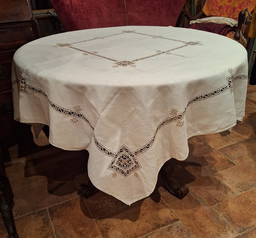 Antica tovaglia tovaglioli - tovaglia, 6