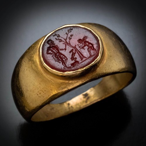 Anello antico romano - , intaglio