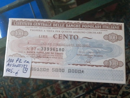 100 miniassegni banche - ,